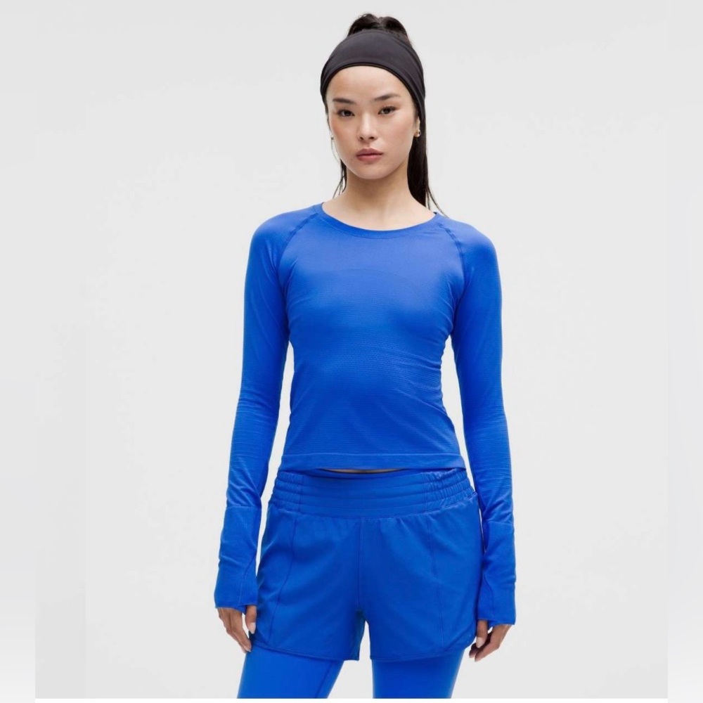 Lululemon Swiftly tech Long Sleeve 2.0 Race Length Cerulean Blue